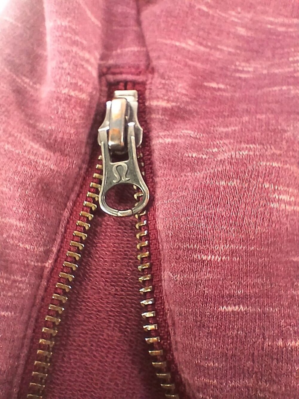 Lululemon Womens Burgundy Hoodie Om Roam Size 8 Heathered Berry Side Zippers - Picture 16 of 16